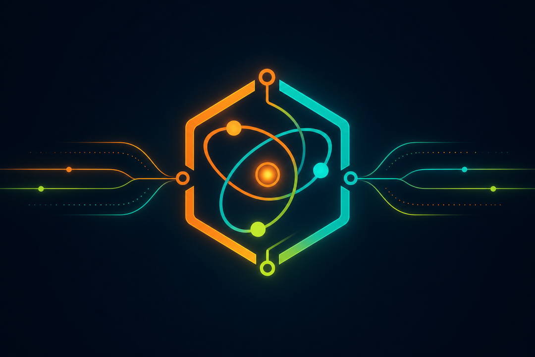 Abstract monogram logo Quantum North